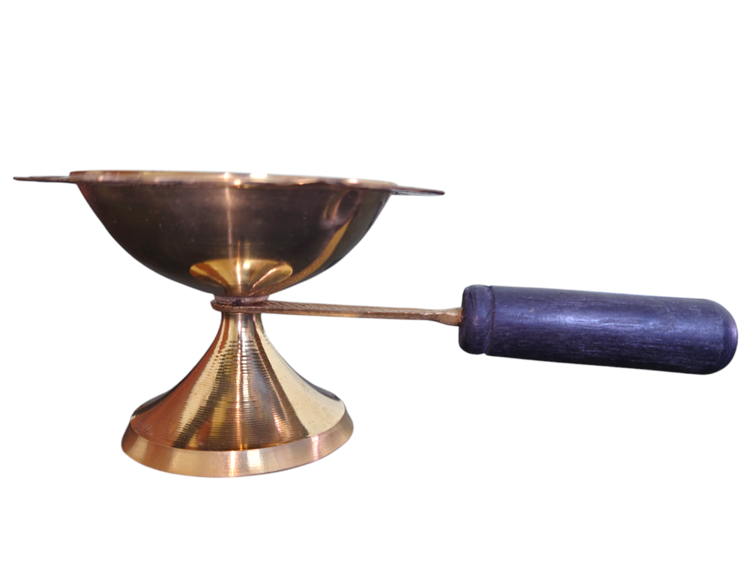 উড হাতল যুক্ত ০৪ নং গোল নৃসিংহ প্রদীপ